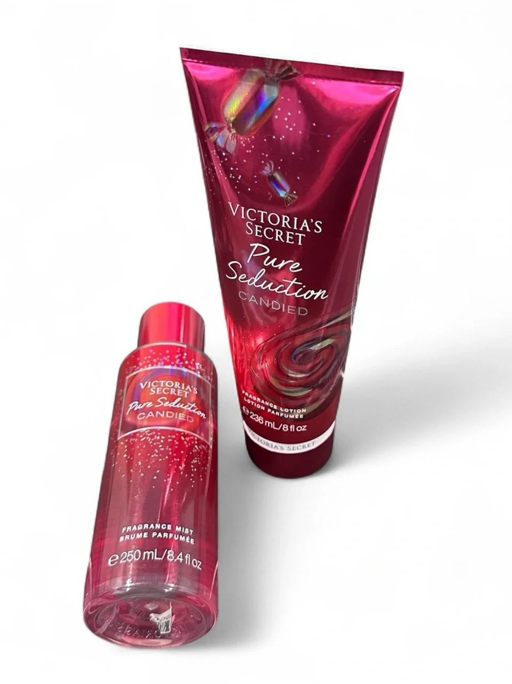 Victoria's Secret Pure Seduction Candied Body Mist & Lotion - Shiny Red